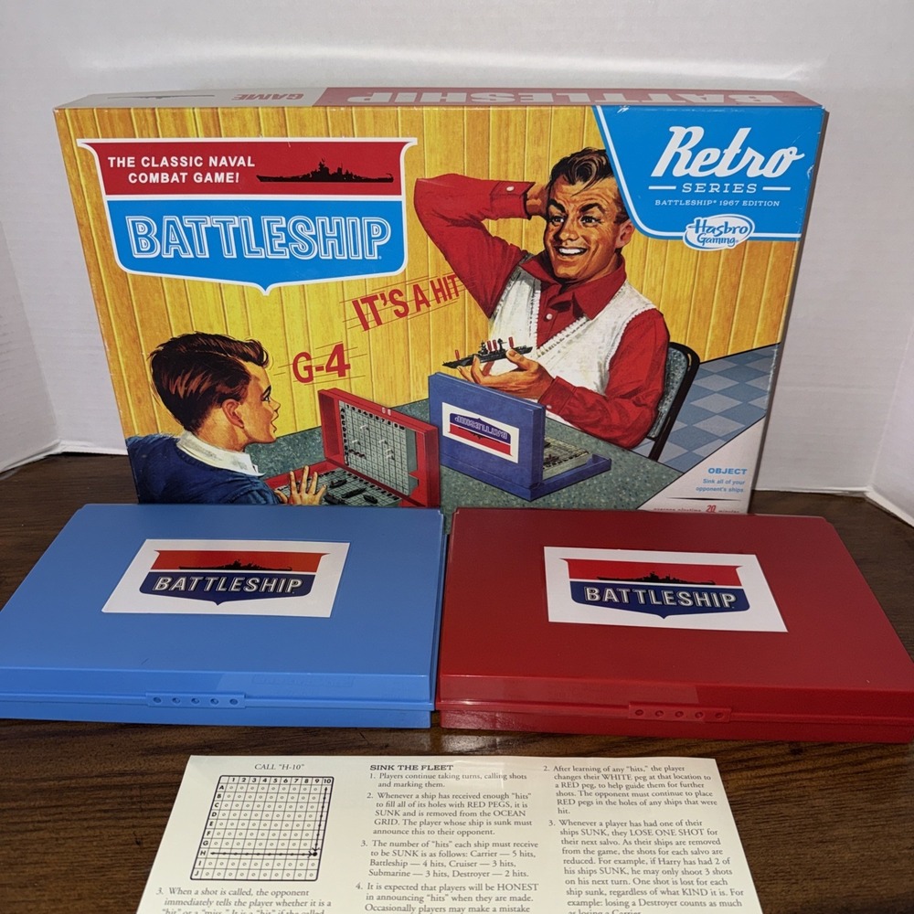 Parker Brothers Battleship Retro Series Naval Board Game 2 Players 7+ B7744 - Picture 7 of 9